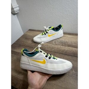 Nike SB Nyjah Free 2 Skateboard Shoes Mens 13 Summit White Teal Gold BV2078